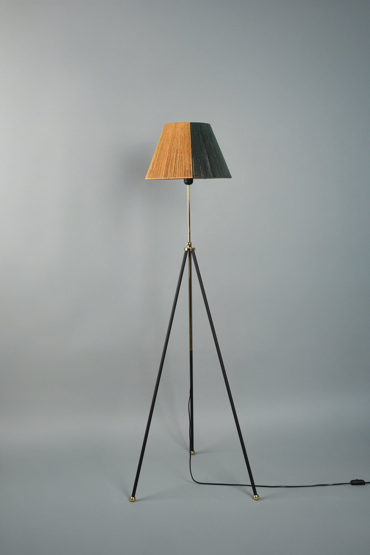 Pier Metal Lambader Siyah-Saman-Zümrüt-Kiremit (38x38x145 cm)