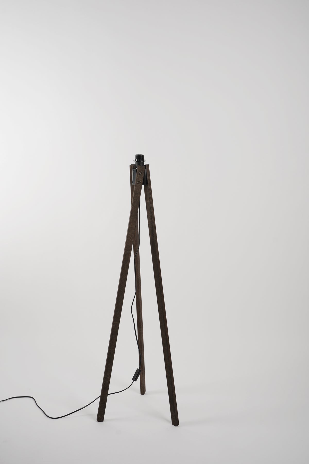 Pier Lambader Kahverengi-Siyah/Krom (38x38x140 cm)